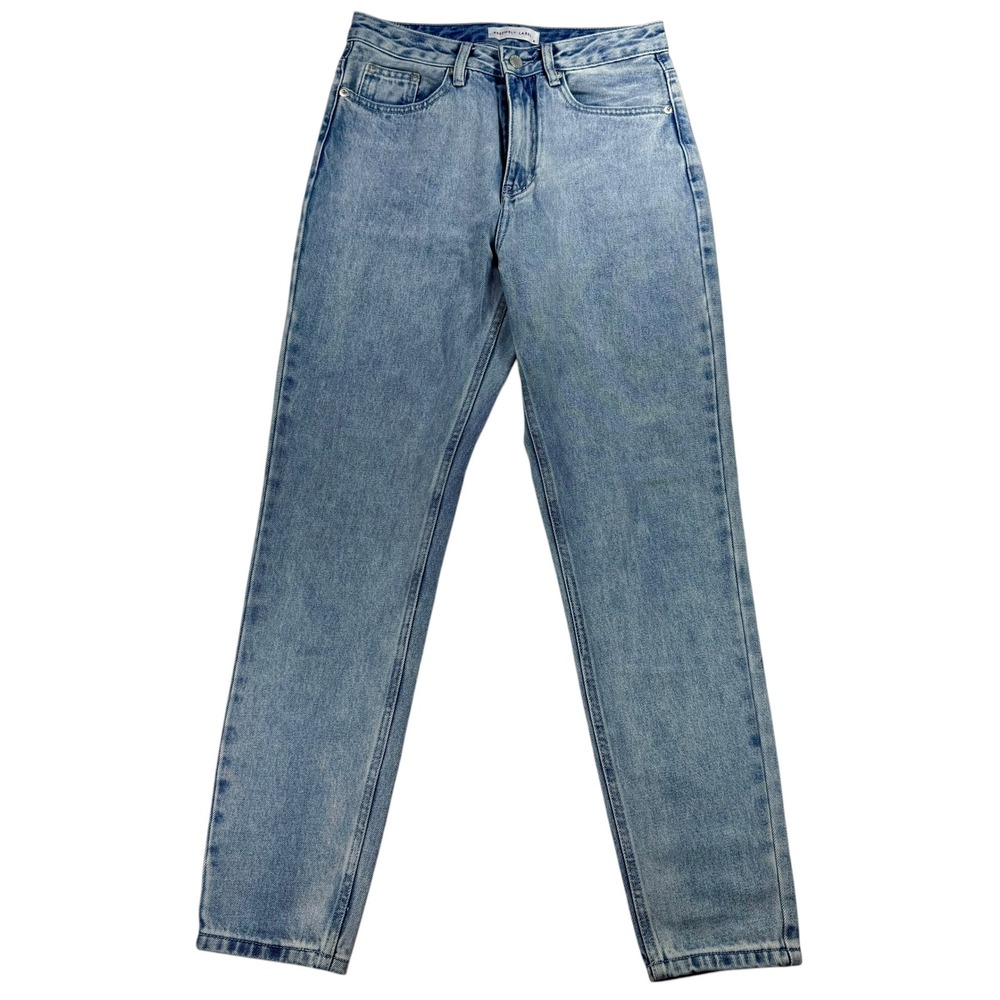 Assembly Label Light Wash Jeans Size 8 High Rise Straight Leg 100% Cotton Denim
